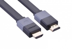 Cáp HDMI UGreen dẹt với đầu kết nối bọc kim loại 1.4V, full copper - 5M