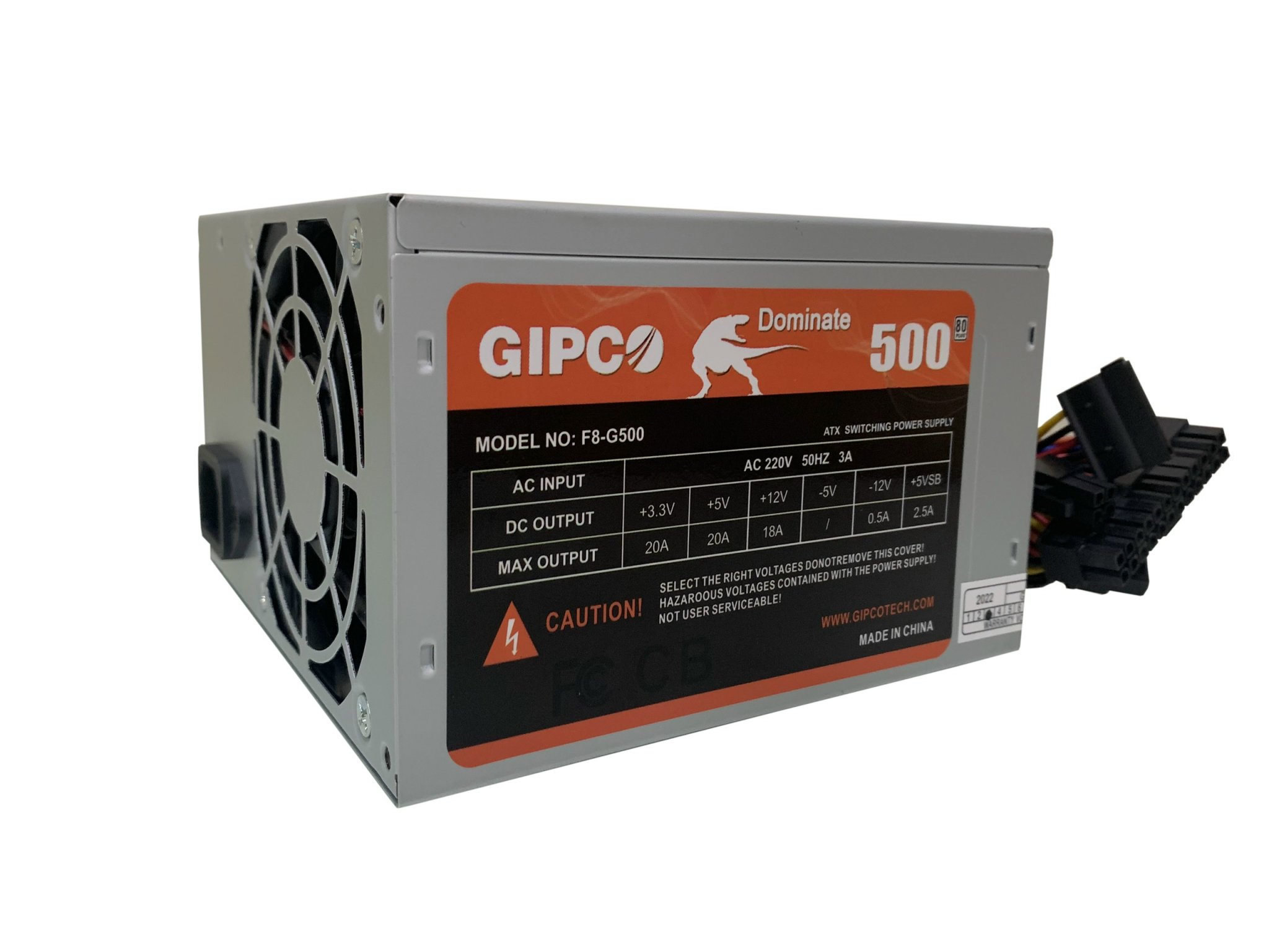 Nguồn GIPCO 500W Fan 8 cm