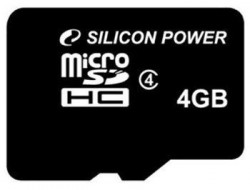 Silicon Power - Micro SDHC Card 4GB Class 4