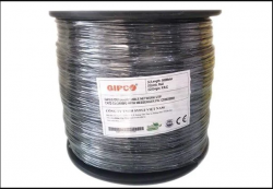 Cáp Mạng GIPCO Cat3 CU 4 Sợi (2 Cặp) Có Dây Thép Cường Lực 500M – Model 5888