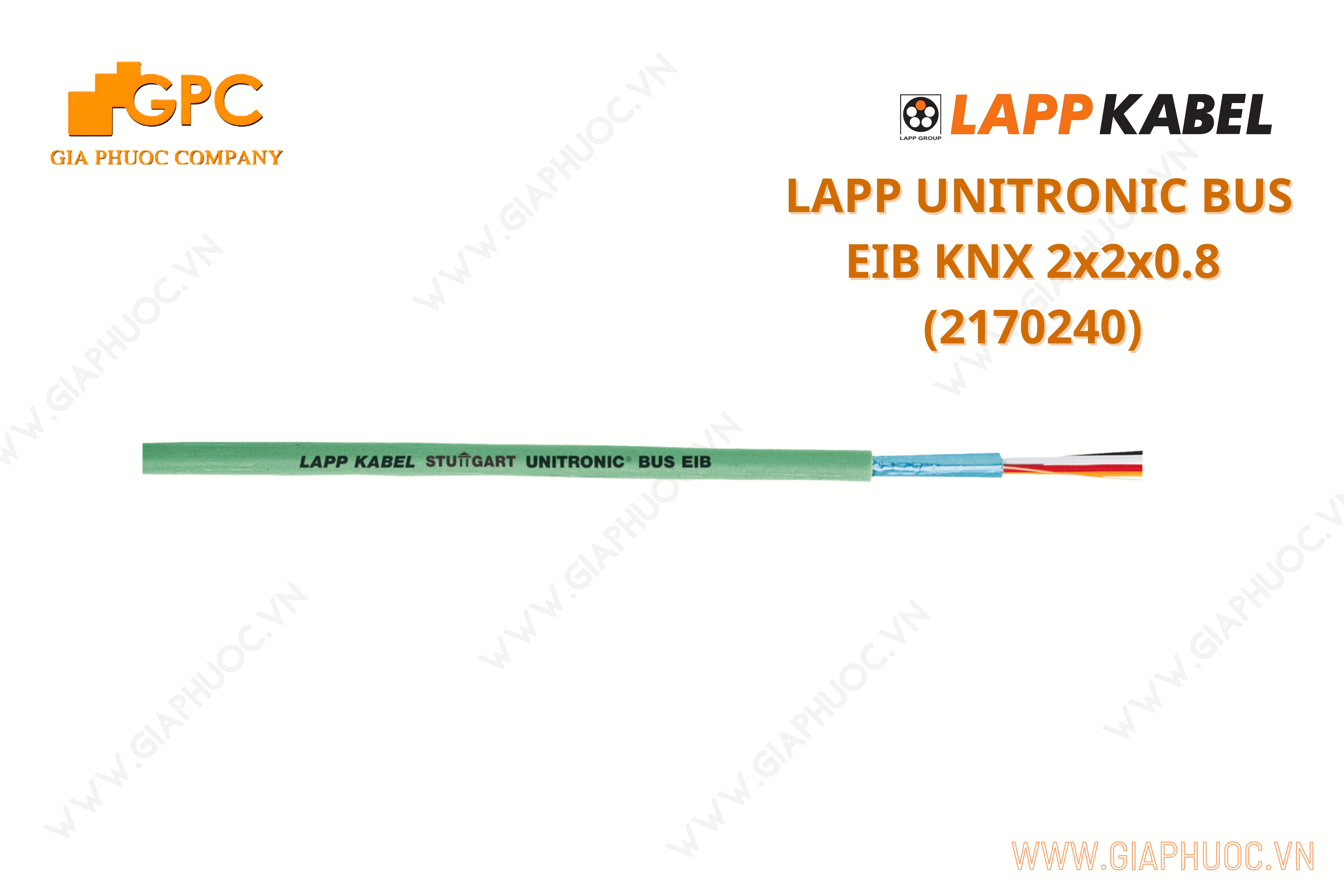 Cáp tín hiệu LAPP UNITRONIC BUS EIB KNX 2x2x0.8 (2170240)