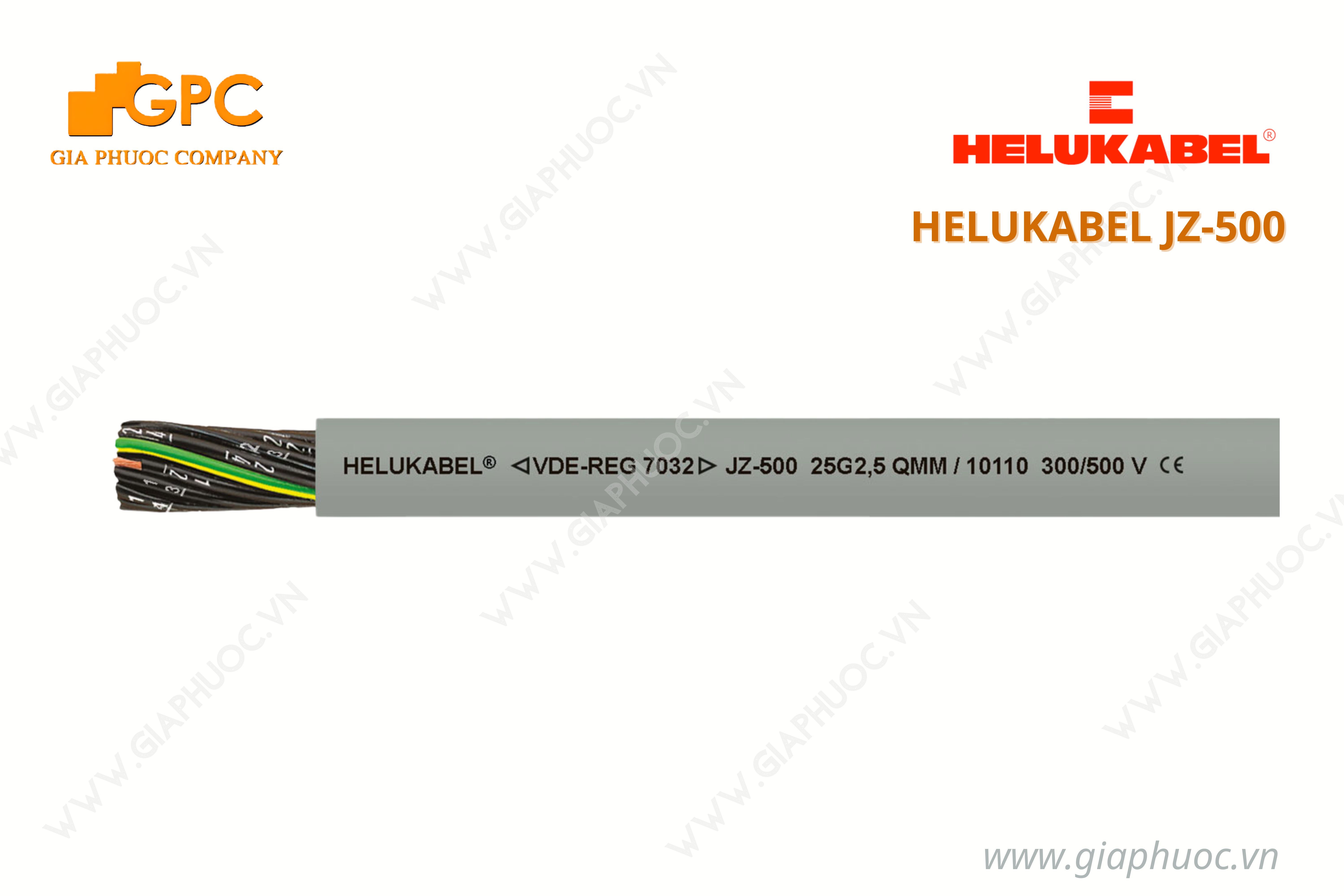 Cáp điều khiển Helukabel JZ-500 25G2.5 (10134) – Cáp 25 lõi công suất lớn
