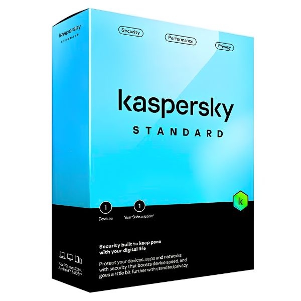 Phần mềm diệt virus Kaspersky Standard 1 User 1 Năm