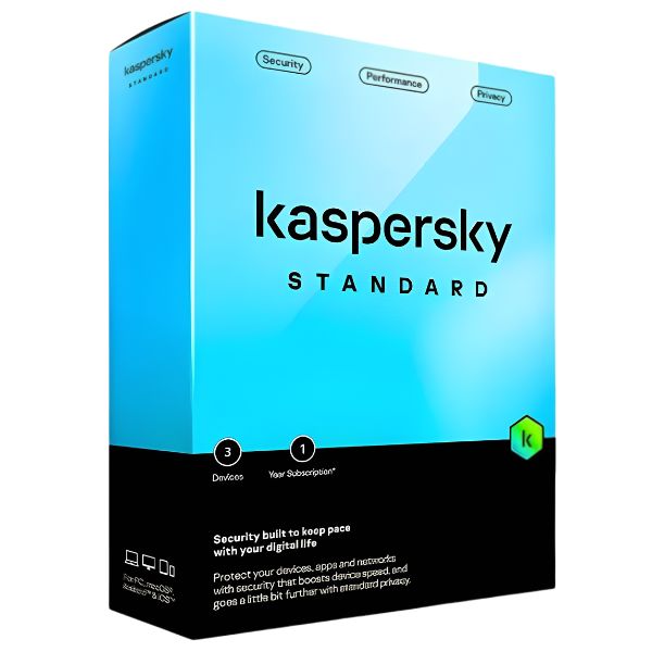 Phần mềm diệt virus Kaspersky Standard 3 User 1 Năm