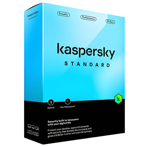 Phần mềm diệt virus Kaspersky Standard 5 User 1 Năm